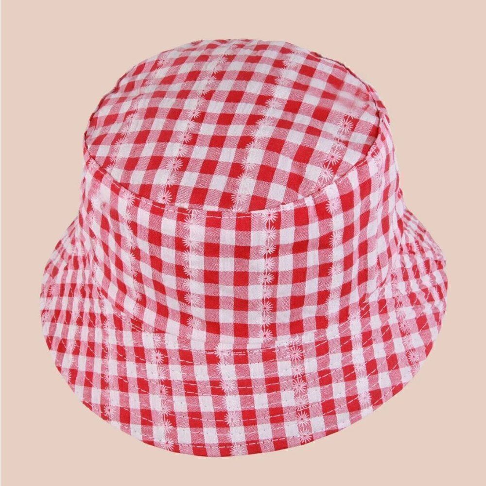 Red Gingham Satchel with Matching Strap and Hat S… - image 2